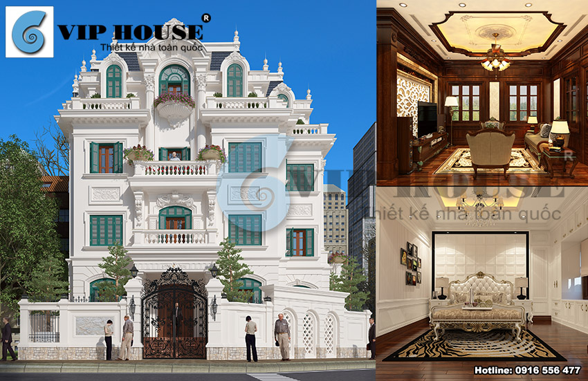 Phong cách tân cổ điển cho biệt thự 4 tầng sang trọng tại Hà Nội